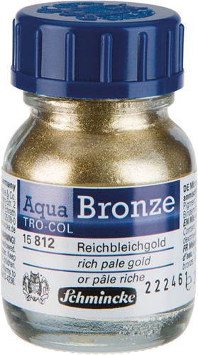 Schmincke aqua bronspoeder met bindmiddel - rich pale gold - flacon 20 ml.