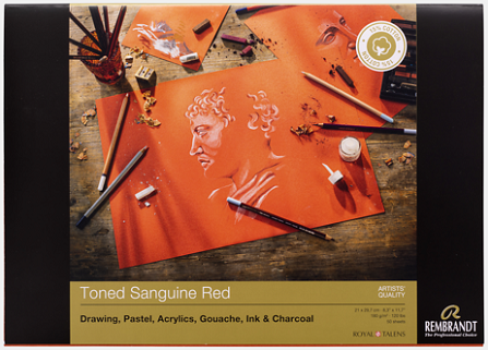 Rembrandt toned schetsblok sanguine red A3 180 grs.- 50 vel