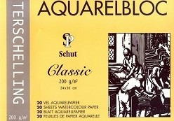 Schut aquarelblok Terschelling classic 200 grams 24x30 cm.