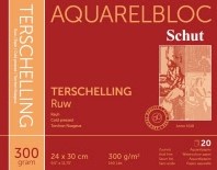 Schut aquarelblok Terschelling ruw 300 grams 18x24 cm.