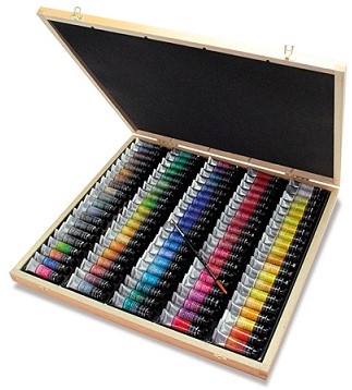 Sennelier L'aquarelle extra fijne aquarelverf houten koffer 98 x 10 ml