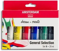 Amsterdam acryl set 6 x 20 ml. primary