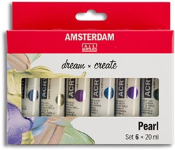 Amsterdam acryl set 6x20 ml. parelmoer