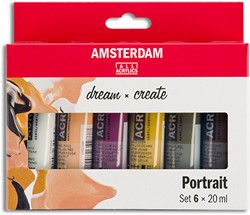 Amsterdam acryl set 6 x 20 ml. portrait