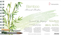 Bamboo mixed media spiraalblok 15 vel - 15.3 x 25 cm.