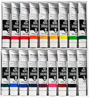 Turner acryl gouache assortiment set 18 x 20 ml.