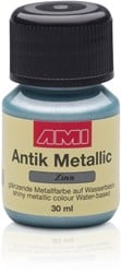 Antiek metallic verf - zink - flacon 30 ml. 