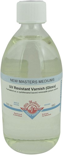 New masters acryl vernis met UV filter glans - flacon 500 ml.
