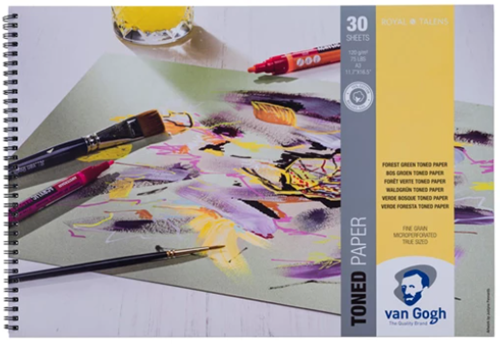 Van Gogh schetsblok 120 grs. 30 vel bosgroen