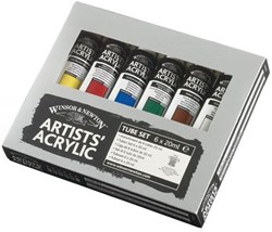 Winsor & Newton Artists' acrylic colors - intro set 6 x 20 ml.