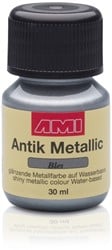 Antiek metallic verf - lood - flacon 30 ml. 